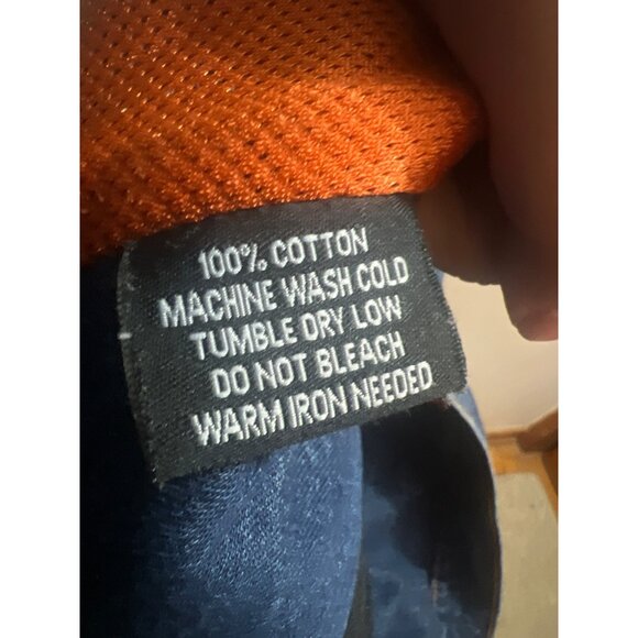 Vance Leather USA Mens Denim Vest XXL Orange Mesh Lining 100% Cotton Casual Oute - Picture 5 of 7